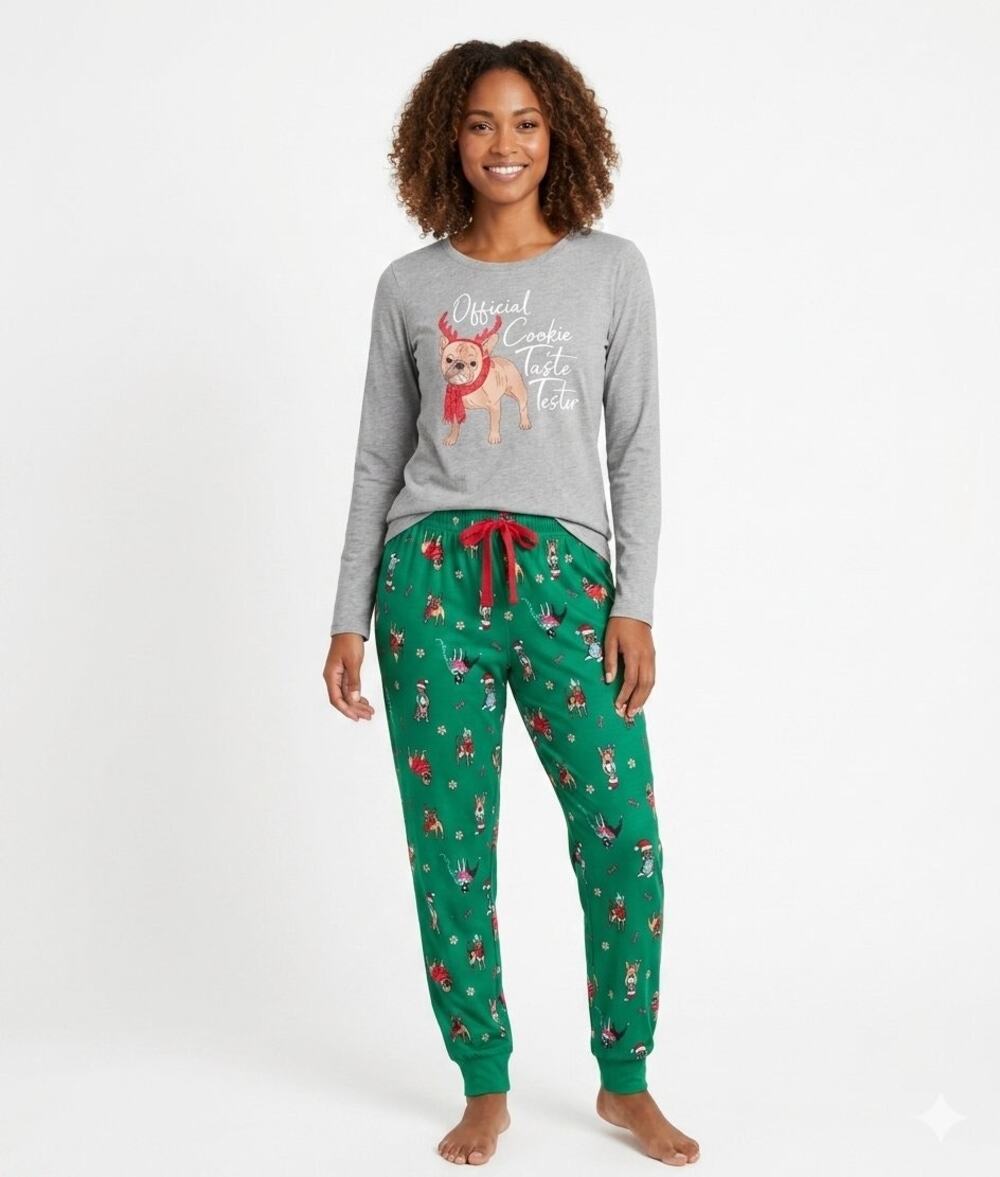 NEW! Sleep Chic Christmas Festive 2PC Holiday Pajama Set Size S